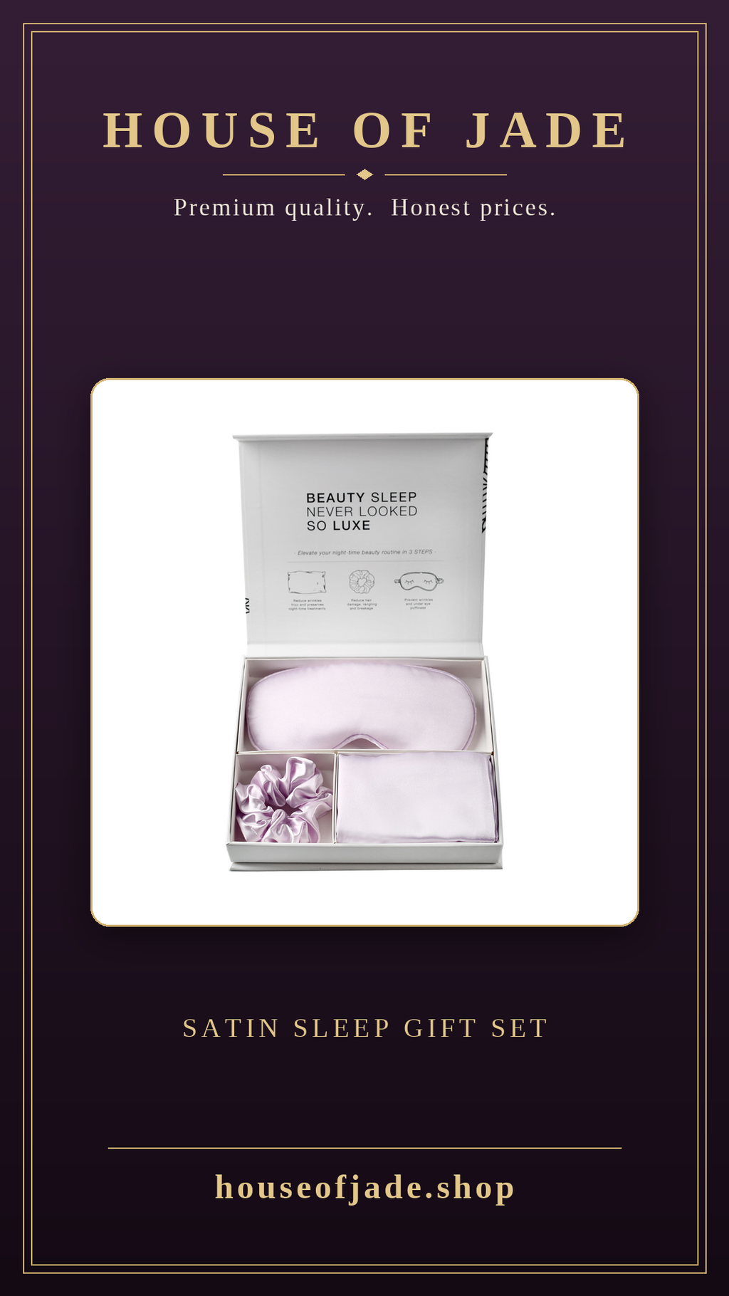 House of Jade™ Satin Sleep Gift Set