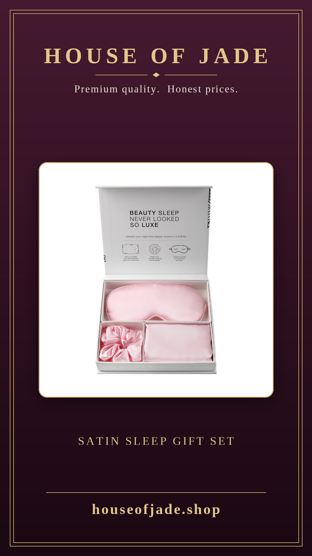 House of Jade™ Satin Sleep Gift Set
